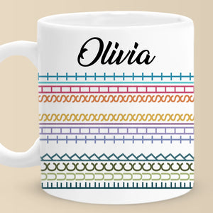 Patchwork de passion - Mug personnalisé avec message caché - Cadeau pour meilleurs amis, sœurs, membres de la famille, collègues
