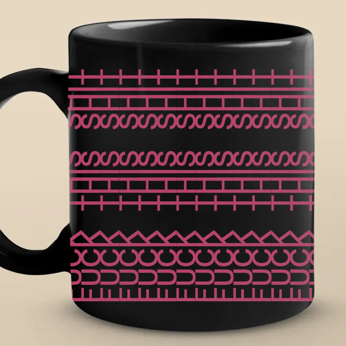 Chaque ligne a un rythme - Mug noir pour ami - Cadeau pour meilleurs amis, sœurs, membres de la famille, collègues