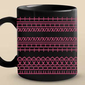 Chaque ligne a un rythme - Mug noir pour ami - Cadeau pour meilleurs amis, sœurs, membres de la famille, collègues