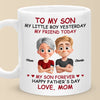 I See The Best Parts Of Me In You - Family Personalized Custom Mug - Father's Day, Gift For Son