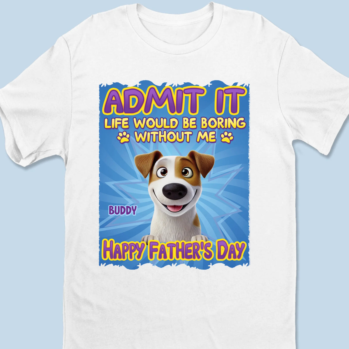 Murmures d'amour en bleu - T-shirt unisexe personnalisé pour chien et chat, haut de gamme, sweat à capuche - Fête des pères, cadeau pour papa, propriétaires d'animaux, amoureux des animaux