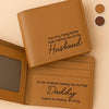 My Love, Their Hero - Family Personalized Custom Leather Wallet - Father's Day, Gift For Husband