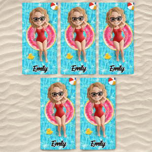 Paradise Found - Bestie Personalized Custom Beach Towel - Summer Vacation Gift, Birthday Pool Party Gift For Best Friends, BFF, Sisters