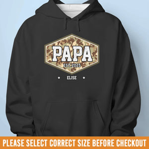 Papa, Mission Never Ends - Family Personalized Custom Unisex T-shirt, Premium T-shirt, Hoodie - 4th Of July, Gift For Dad, Grandpa