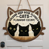Whiskers Over Rules - Panneau décoratif en bois pour chat - Cadeau de pendaison de crémaillère pour propriétaires et amoureux des animaux