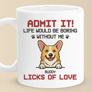 Mug personnalisé - Cadeaux d'anniversaire personnalisés pour les amoureux des chiens, papas et mamans - Meilleurs amis pour boire