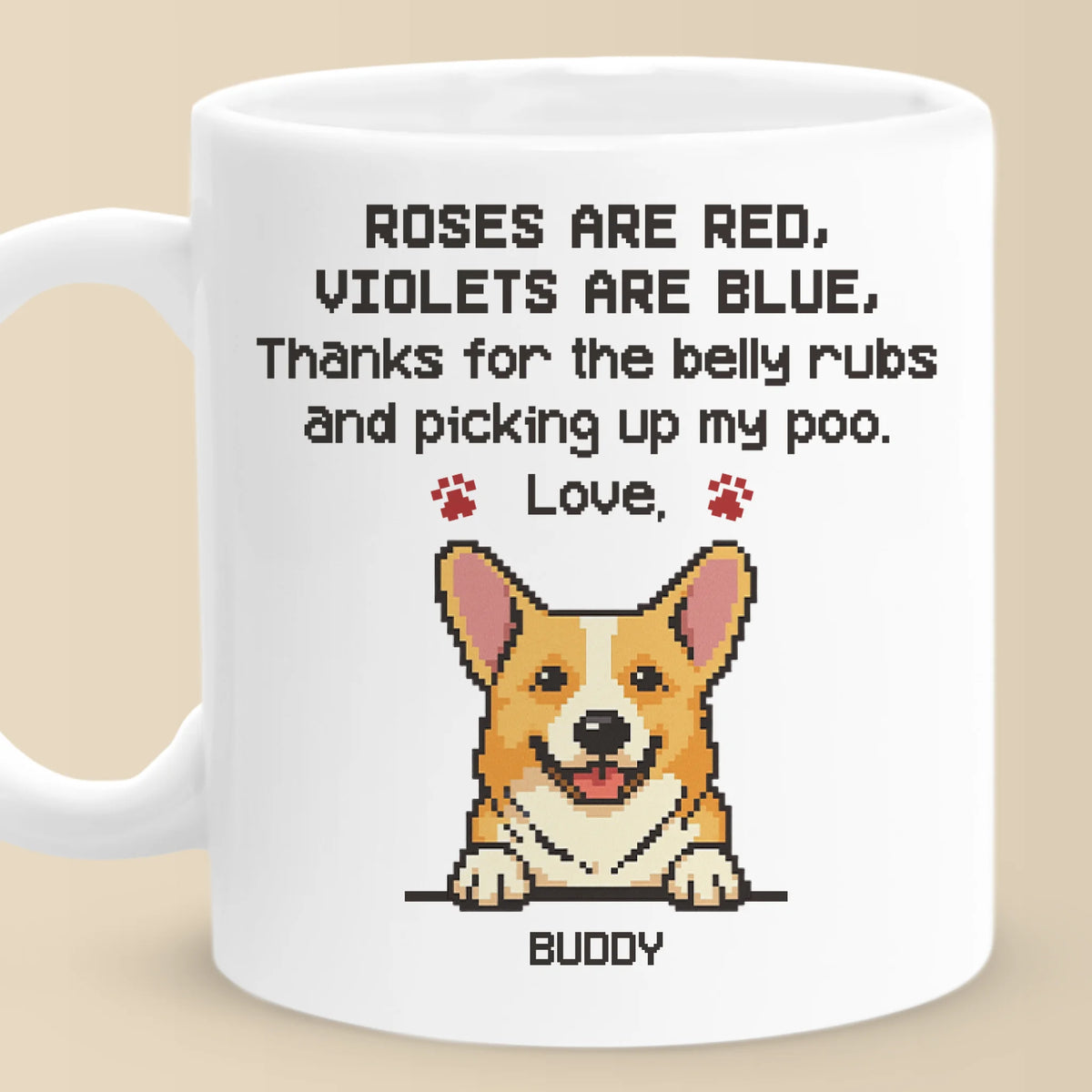 Mug personnalisé - Cadeaux d'anniversaire personnalisés pour les amoureux des chiens, papas et mamans - Élever les esprits, remuer les queues