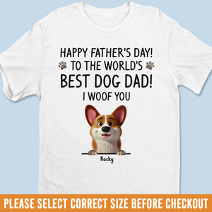 You Had Me At Woof - T-shirt unisexe personnalisé pour chien, t-shirt premium, sweat à capuche - Fête des pères, cadeau pour papa, propriétaires d'animaux, amoureux des animaux