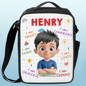 Sac à lunch personnalisé pour enfants - Cadeaux personnalisés pour la rentrée scolaire - Prêt à conquérir la première année