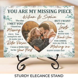 Photo personnalisée « Je veux que tous mes derniers jours soient avec toi » - Pierre rectangulaire personnalisée avec support pour couple - Cadeau pour mari et femme, anniversaire