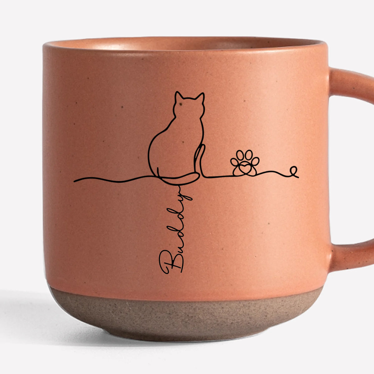 Mug en céramique imprimé personnalisé - Cadeau de condoléances personnalisé pour animaux de compagnie - Minimaliste, amour maximal