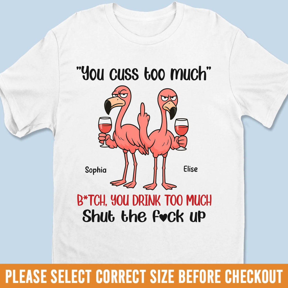 T-shirt unisexe personnalisé, t-shirt premium, sweat à capuche – Cadeaux personnalisés pour les vacances d'été et les voyages pour femmes – Chosen Sisters, Forever Bonded