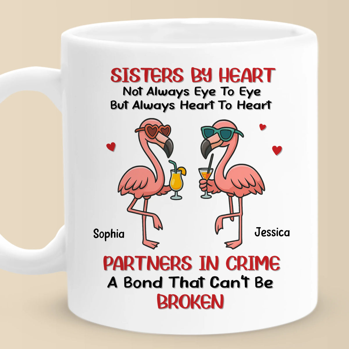 Mug personnalisé - Cadeau d'anniversaire personnalisé pour meilleure amie - Des amis ensemble, quelle que soit la distance