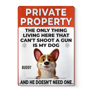 Custom Home Decor Metal Sign - Personalized  Birthday Gifts For Dog Lovers, Dog Dad And Mom - Knock At Your Own Risk