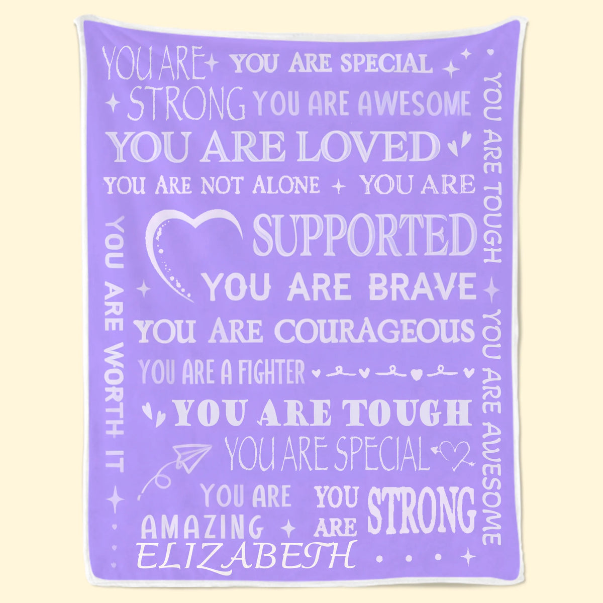 Custom Blanket - Personalized Best Friend Birthday Gifts For Women - You Are Loved And Supported