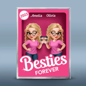 Custom Partner In Crime Rectangle Shaped Acrylic Plaque - Personalized Best Friend Birthday Gifts For Women, Besties, Sisters, BFF - Partners In Crime