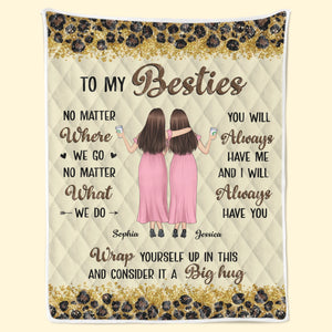 Custom Blanket - Personalized Best Friend Birthday Gifts For Women, Besties, Sisters, BFF - Cheers To Endless Friendship