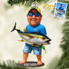 Custom Photo Acrylic Ornament - Personalized Christmas Birthday Fishing Gifts For Fisherman - Fishing Is My Cardio