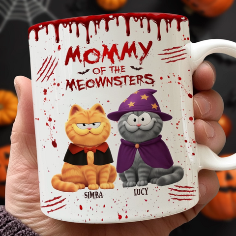 Custom Mug - Personalized Halloween Birthday Gifts For Cat Lovers, Cat Mom And Dad - Every Purr Echoes Halloween Magic