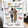 Custom Blanket - Personalized Best Friend Christmas Birthday Gifts For Women, Besties, Sisters, BFF - Besties Make Life More Fun