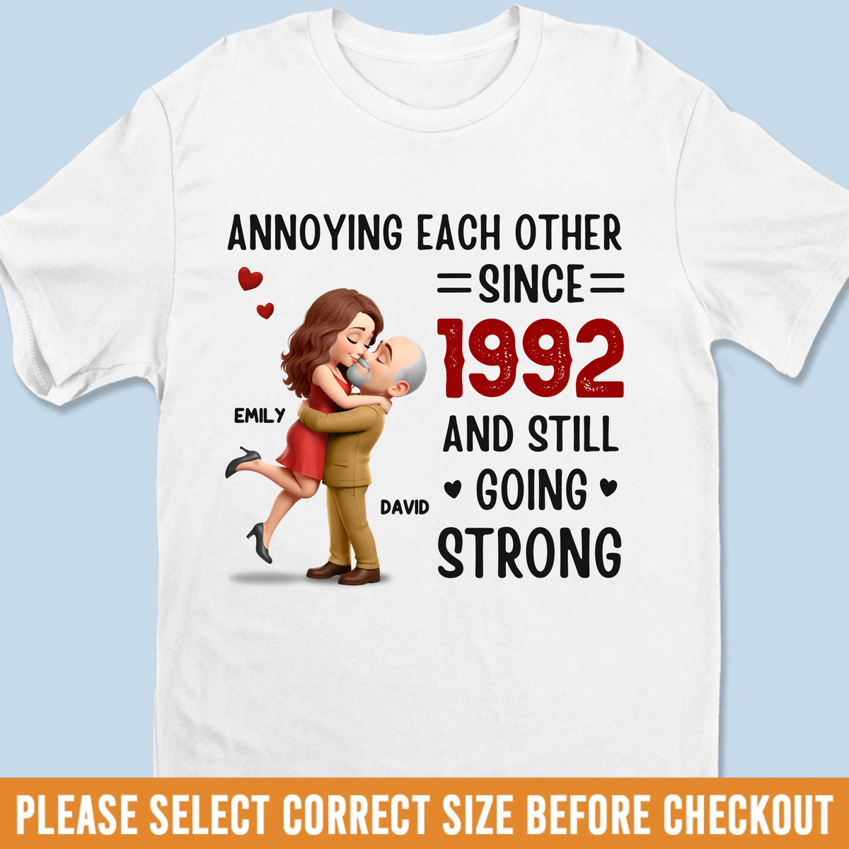 Custom Unisex T-shirt, Premium T-shirt, Hoodie - Personalized Anniversary Wedding Gifts For Husband And Wife, Him And Her - Loving You Is My Favorite Chaos