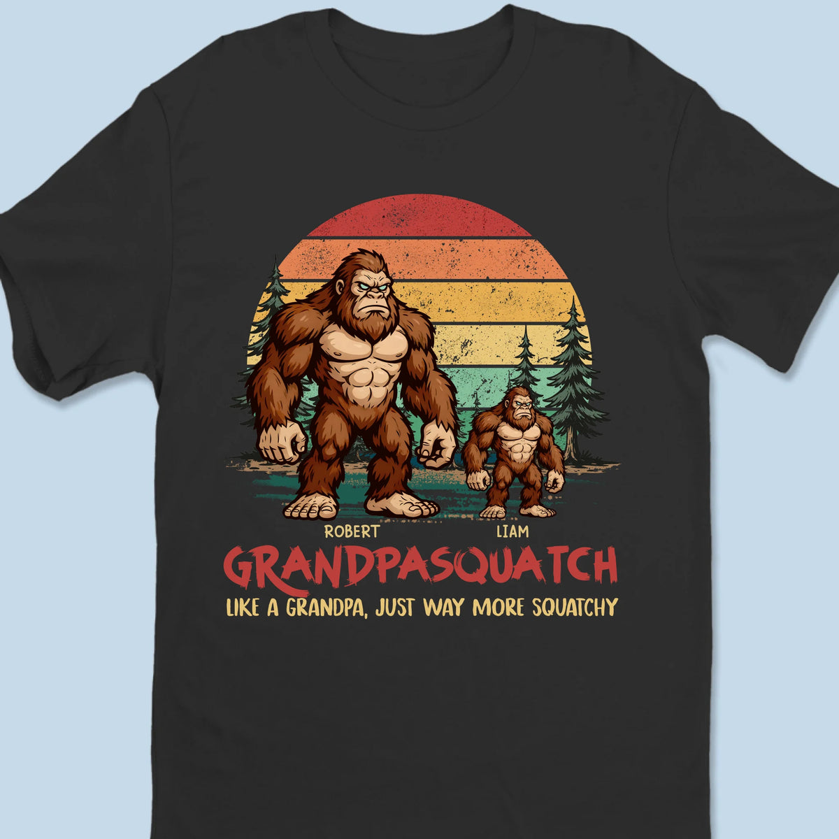 Grand pied, grand cœur - T-shirt unisexe personnalisé pour la famille, t-shirt premium, sweat à capuche - Cadeau pour la fête des pères, papa, grand-père
