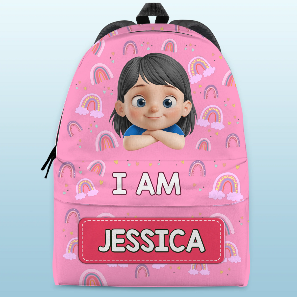 Sac à dos personnalisé pour enfants - Cadeaux de rentrée scolaire personnalisés pour enfants - Manger, jouer, construire, répéter