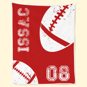 Custom American Football Blanket - Personalized Gift For Birthday, Football Football Lovers, NFL Fans, Sport Lovers, Senior Graduation Gift - Born To Win