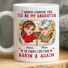 Custom Mug - Personalized Birthday Gifts For Mom, Daughter - A Daughter Love Lasts Forever