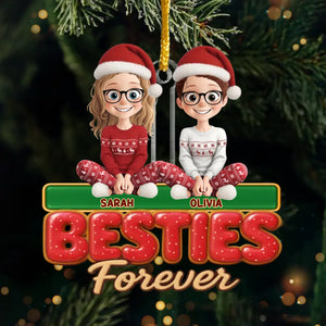 Custom Acrylic Ornament - Personalized Best Friend Christmas Birthday Gifts For Women, Besties, Sisters, BFF - Side By Side