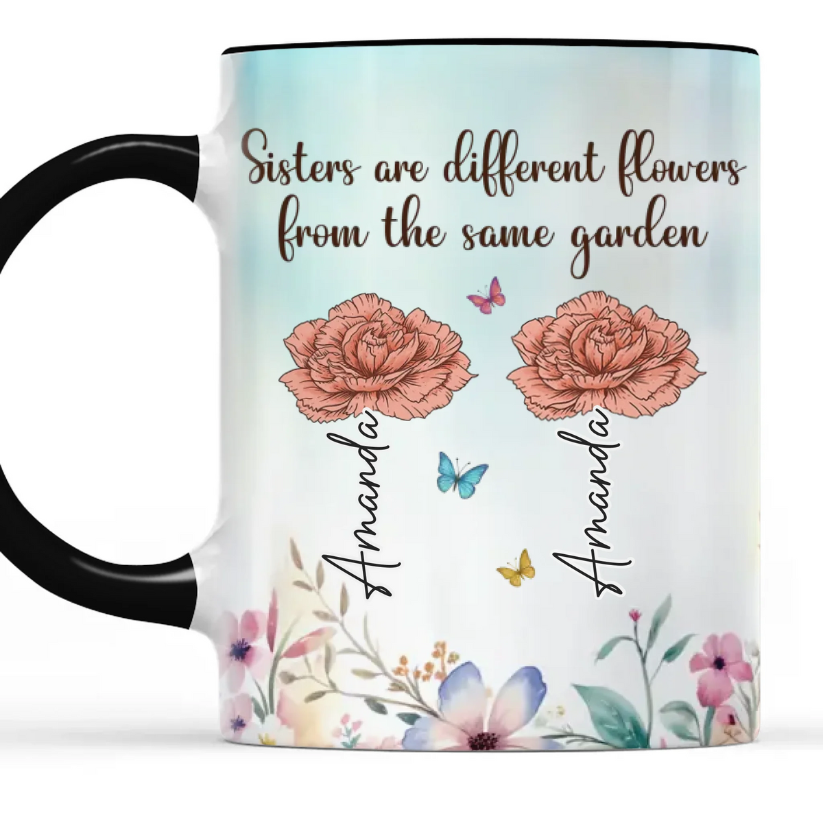Custom Accent Mug - Personalized Best Friend Birthday Gifts For Women, Besties, Sisters, BFF - Sip Laugh Repeat