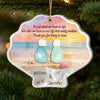 Custom Sea Glass Acrylic Ornament - Personalized Anniversary Christmas Wedding Gifts For Husband And Wife, Him And Her, Couples, Beach Lovers - Endless As The Tide