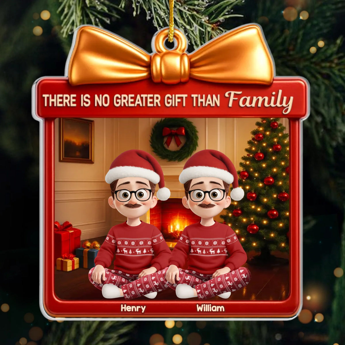 Custom Acrylic Ornament - Personalized Christmas Birthday Gifts For Brother, Sister - Home Glows Bright