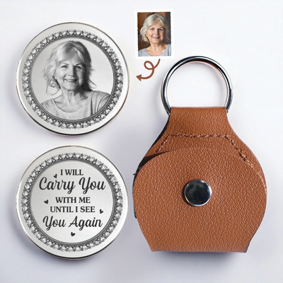 Custom Photo Pocket Hug - Personalized Memorial Sympathy Gifts For Loss Of Mom, Dad - Heaven Holds You Close