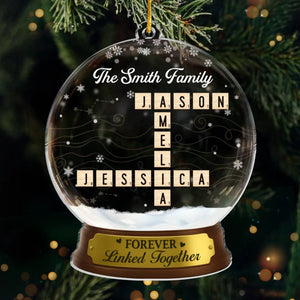 Custom Scrabble Acrylic Ornament - Personalized Christmas Birthday Gifts For Mom, Dad, Brother, Sister, Kids - Together Is Our Favorite Place