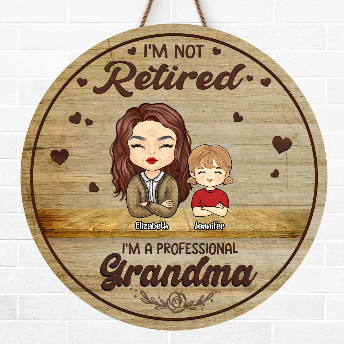 I'm A Professional Grandma - Family Personalized Custom Shaped Home Decor Wood Sign - House Warming Gift For Grandma