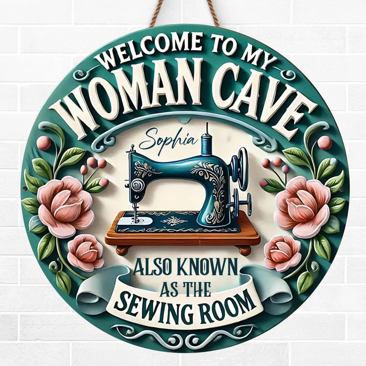 Where Stitches And Stories Come To Life - Family Personalized Custom Shaped Home Decor Wood Sign - House Warming Gift For Yourself, Best Friends, Siblings, Family Members
