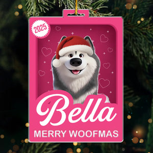 Custom Toy Box Acrylic Ornament - Personalized Christmas Birthday Gifts For Dog Cat Lovers, Dog Dad And Mom, Cat Owners - More Treats, Less Naughty