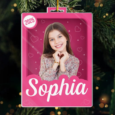 Custom Photo Toy Box Acrylic Ornament - Personalized Christmas Birthday Gifts For Daughter, Granddaughter - Twinkle Twinkle, Christmas Star