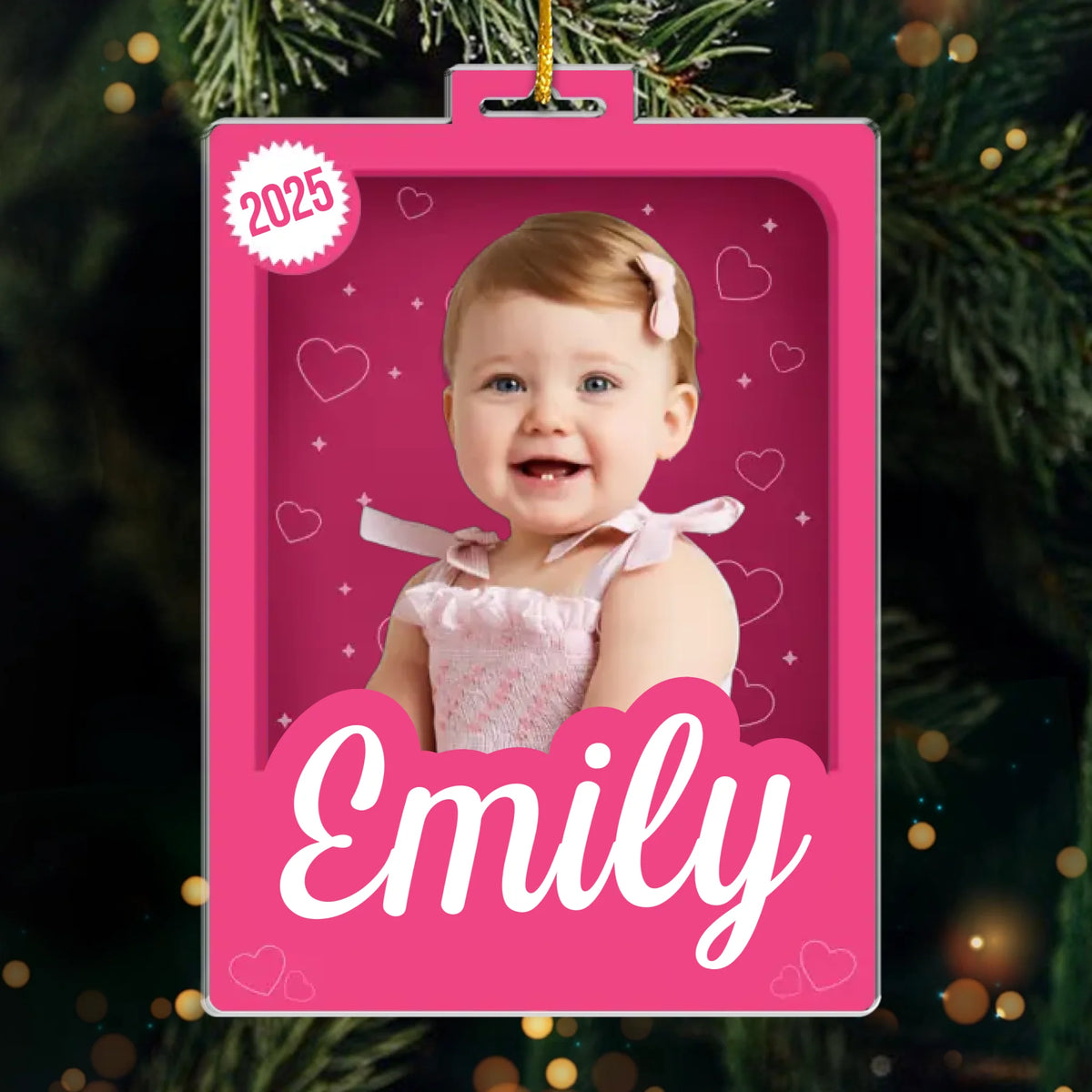 Custom Photo Toy Box Acrylic Ornament - Personalized Christmas Birthday Gifts For Daughter, Granddaughter - Twinkle Twinkle, Christmas Star