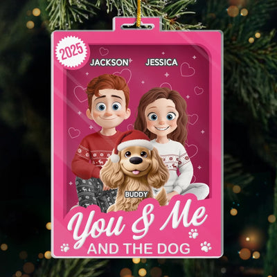 Custom Toy Box Acrylic Ornament - Personalized Anniversary Christmas Wedding Gifts For Husband And Wife, Dog Cat Lovers - Where Love Begins And Fur Never Ends