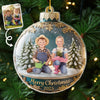 Custom Photo Acrylic Ornament - Personalized Christmas Birthday Gifts For Kids - Growing Love In A Winter Wonderland
