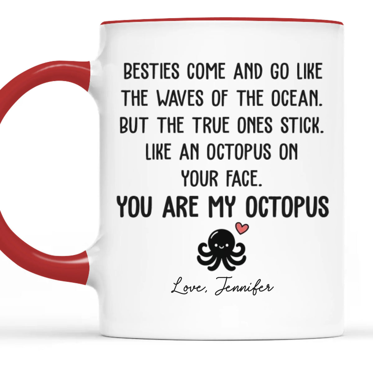 Custom Accent Mug - Personalized Best Friend Birthday Gifts For Women, Besties, Sisters, BFF - We Stick Together