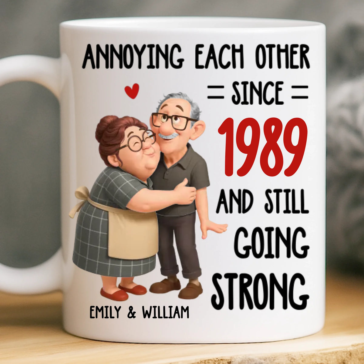 Custom Mug - Personalized Anniversary Wedding Gifts For Husband And Wife, Him And Her - Two Hearts One Journey