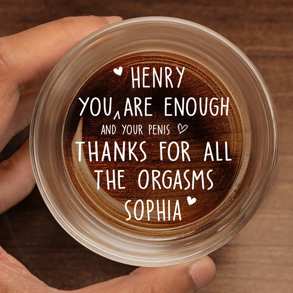 Custom Whiskey Glass - Personalized Anniversary Wedding Gifts For Husband And Wife, Him And Her, Wine, Bourbon, Whiskey Lovers - Just You And Me