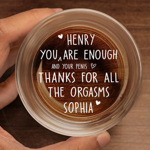 Custom Whiskey Glass - Personalized Anniversary Wedding Gifts For Husband And Wife, Him And Her, Wine, Bourbon, Whiskey Lovers - Just You And Me