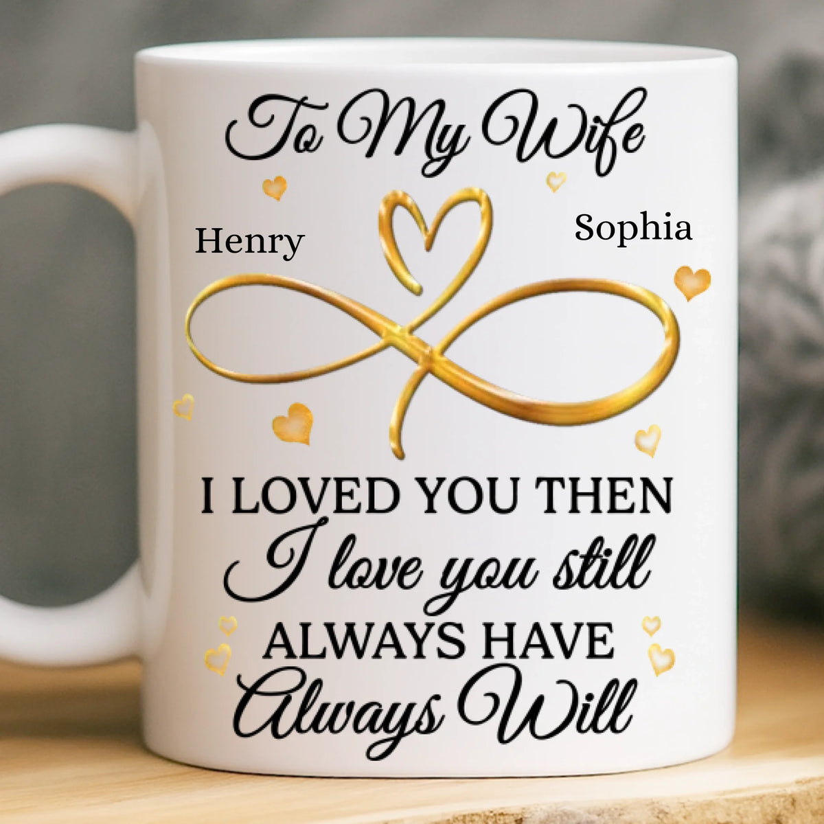 Custom Mug - Personalized Anniversary Wedding Gifts For Husband And Wife, Him And Her - Love You Then, Love You Now