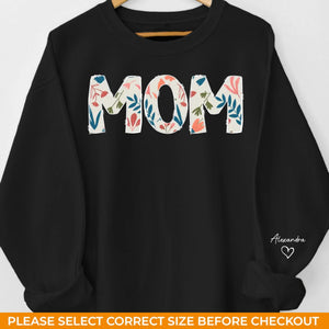Home Is Wherever Grandma Is - Family Personalized Custom Unisex Sweatshirt With Design On Sleeve - Gift For Mom, Grandma