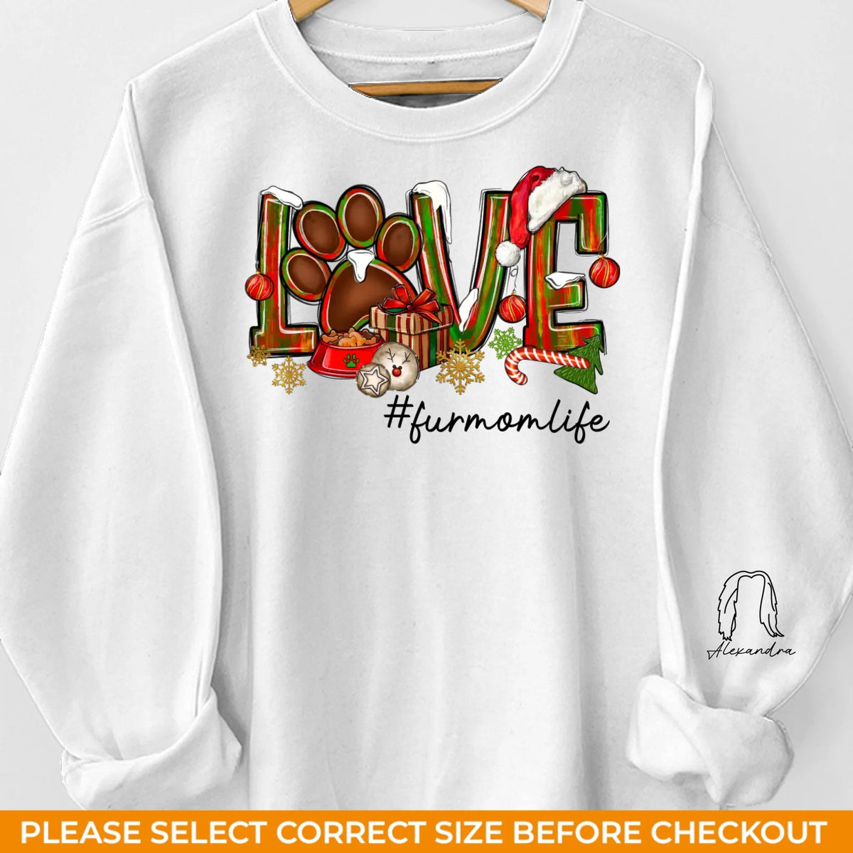 Paws And Joy, That’s My Christmas Cheer - Dog & Cat Personalized Custom Unisex Sweatshirt With Design On Sleeve - Christmas Gift For Pet Owners, Pet Lovers