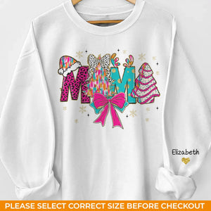 Rien ne brille plus fort que l'amour d'une grand-mère - Sweat-shirt unisexe personnalisé avec motif sur la manche - Cadeau de Noël pour maman et grand-mère